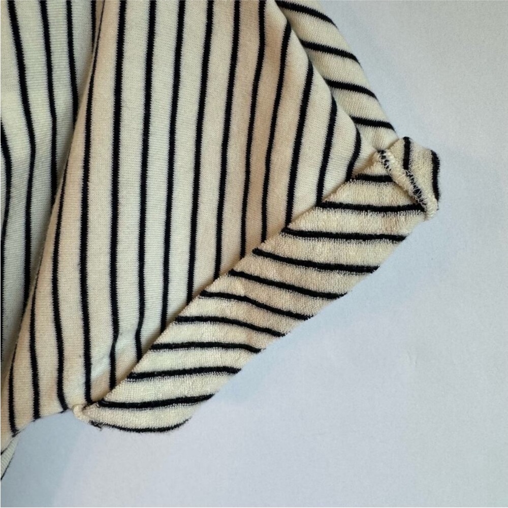 Anthropologie Saturday Sunday Striped Knit Midi Dress Small Womens Off White Nvy - Picture 9 of 14
